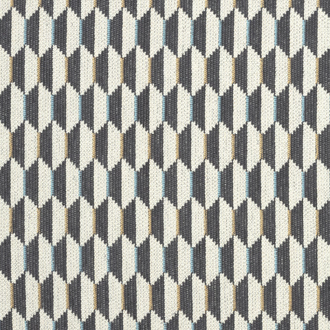 Optica Charcoal Fabric - W73353 - Thibaut Fabric