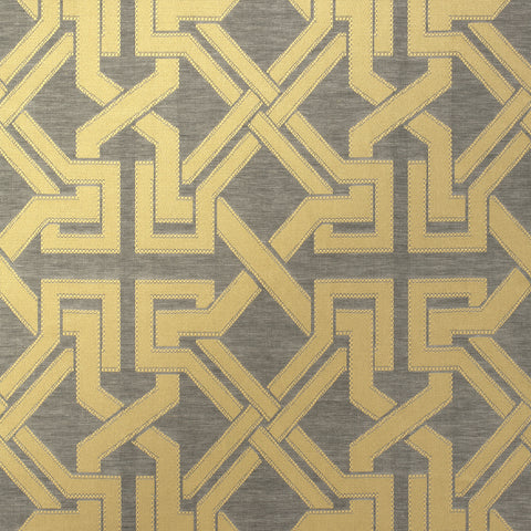 Benedetto Grey and Gold Fabric - W772578 - Thibaut Fabric