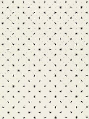 Scalamandre - Trixie Black and Gold on White Wallpaper - WHN 000EP1003D