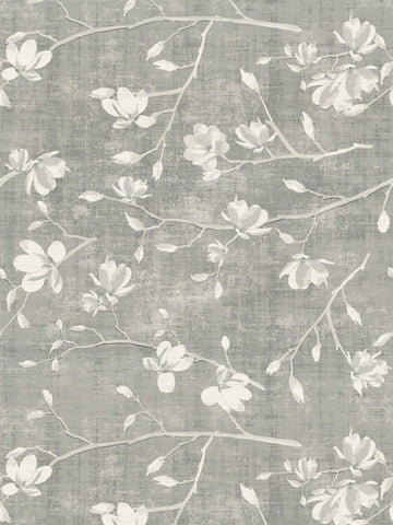 scalamandre - bloom silver wallpaper - wnm 0002bloo