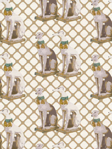 Scalamandre - Regal Greyhound Luxe Wallpaper - WNM 0002REGA
