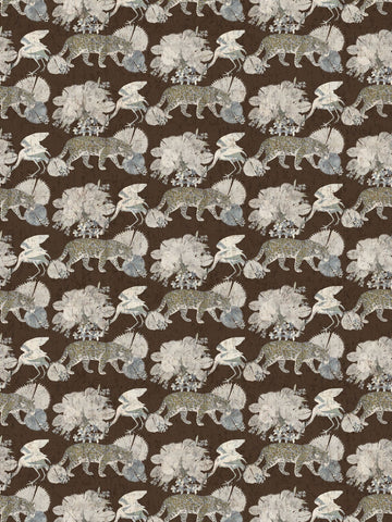 scalamandre - leopard walk chocolate wallpaper - wnm 0005leop