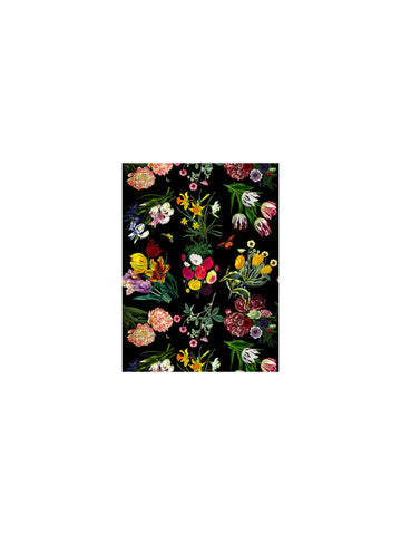 scalamandre - flora and fauna black wallpaper - wnm 0006flor