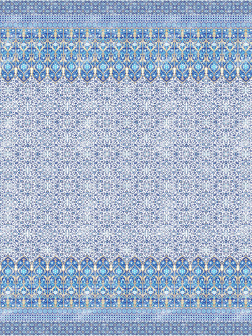 scalamandre - iznik overdye panel classic wallpaper - wnm 1009izni