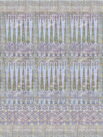 scalamandre - topkapi garden panel gold purple wallpaper - wnm 1017topk