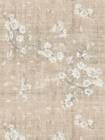 scalamandre - blossom fantasia french gray wallpaper - wnm 1050blos