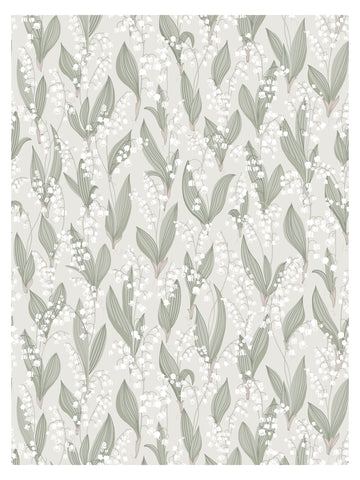 Scalamandre - Liljekonvalj Spring Green Wallpaper - WSB 00180479