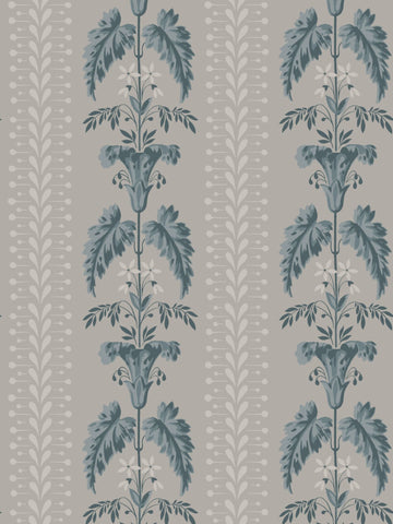 scalamandre - sophie indigo blue wallpaper - wsb 00360831