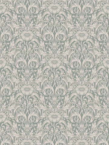 scalamandre - emil garden green wallpaper - wsb 00480835