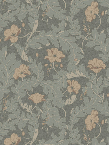scalamandre - charlotta forest green wallpaper - wsb 00780830