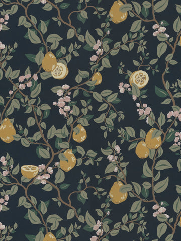 scalamandre - kvitten midnight blue wallpaper - wsb 00960432