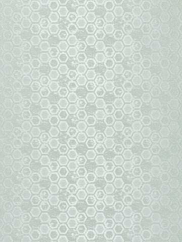 scalamandre - hexagon inspiration mist wallpaper - wtt 661425