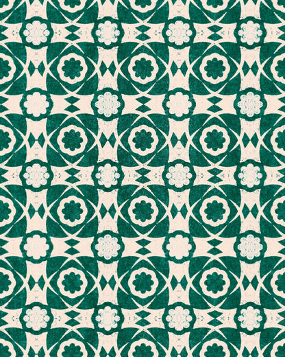 Mind The Gap - AEGEAN TILES Ultramarine Green Wallpaper - WP30050