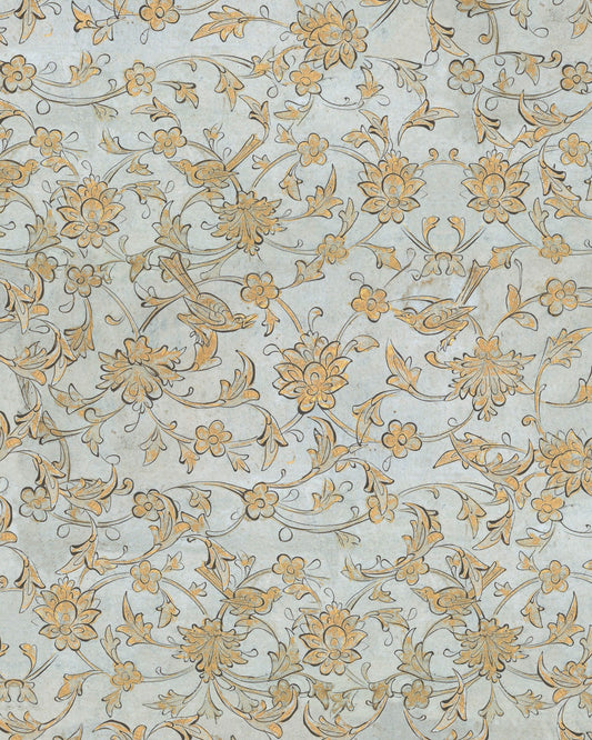 Mind The Gap - BACKYARD FLOWERING Ether Blue Wallpaper - WP30004