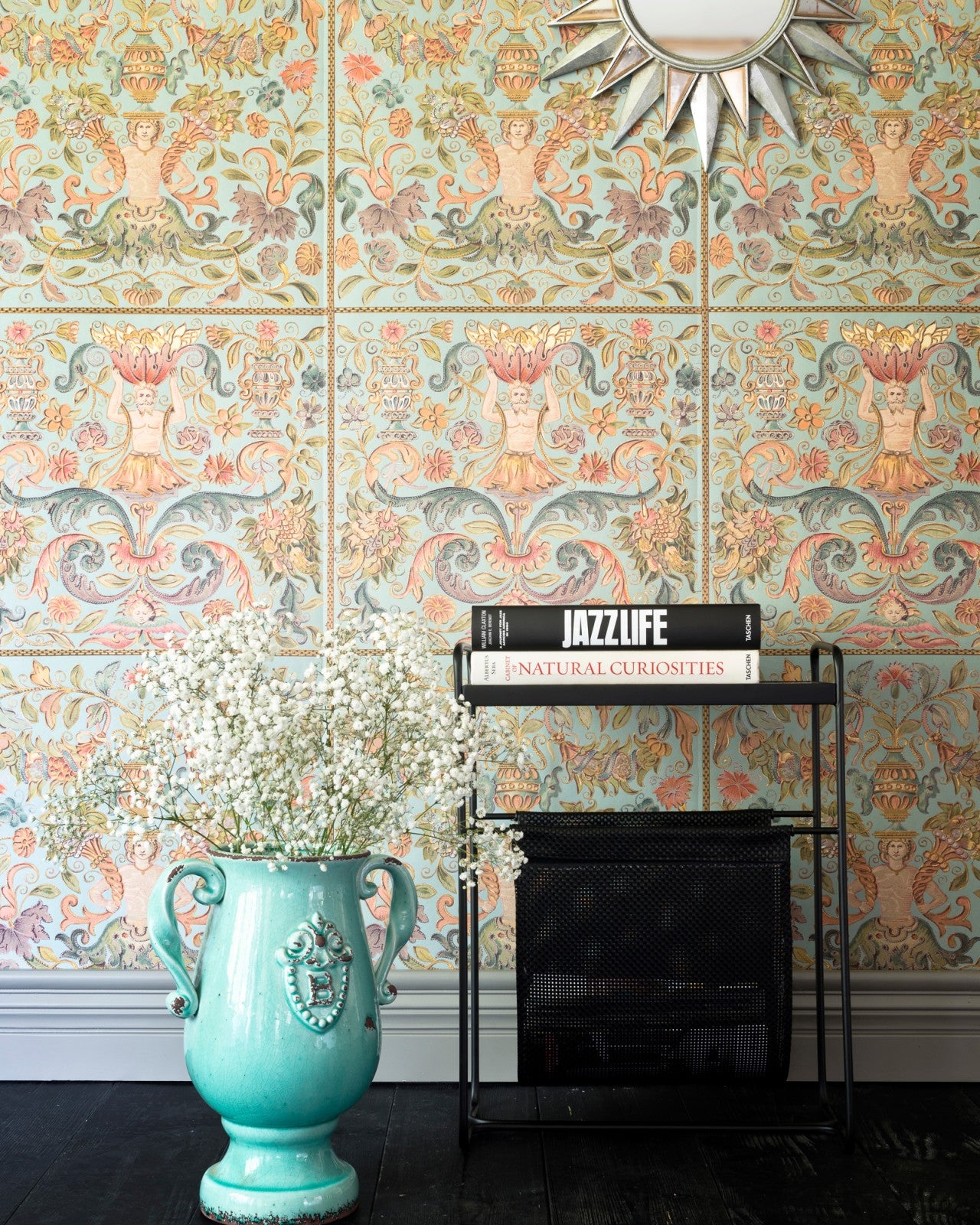mind the gap - brocade powder wallpaper - wp20371