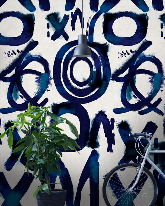 Mind The Gap - SPONTANEOUS Blue Wallpaper - WP20327