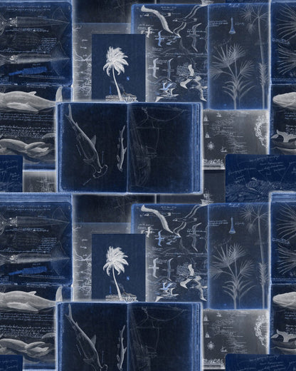 Mind The Gap - SEAMAN'S JOURNAL indigo Wallpaper - WP20561