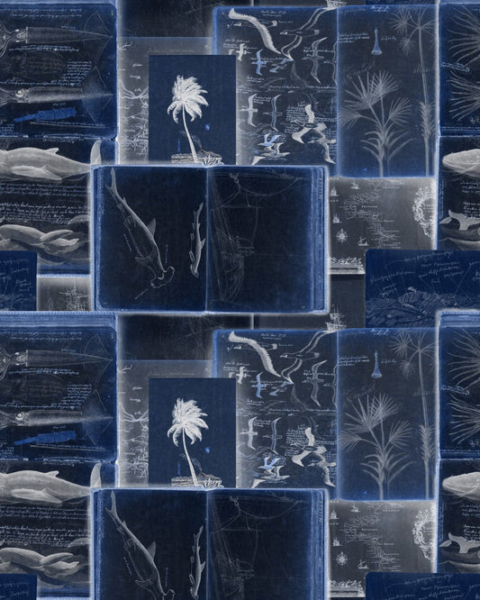 Mind The Gap - SEAMAN'S JOURNAL indigo Wallpaper - WP20561