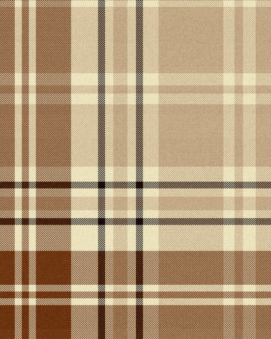 Mind The Gap - CHESTERFIELD PLAID Cappuccino Wallpaper - WP30080