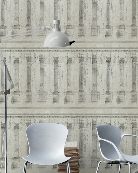 Mind The Gap - COLONNADE Sand Premium Wallpaper - WP20022