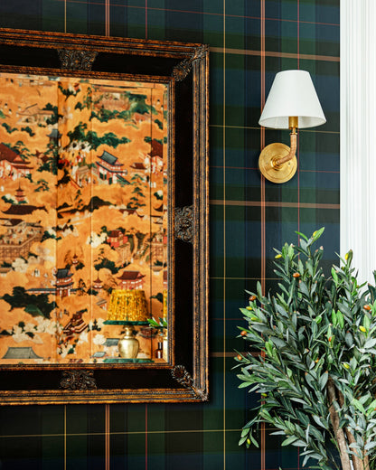 Mind The Gap - EQUESTRIAN PLAID Khaki Wallpaper - WP30109