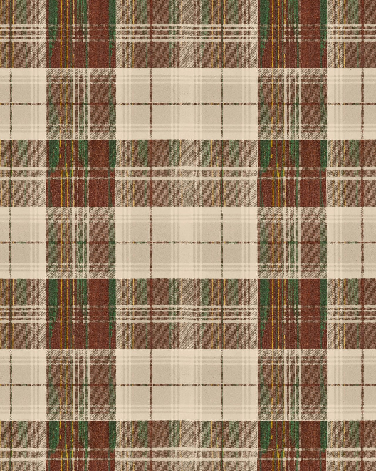 mind the gap - countryside plaid leather wallpaper - wp30012