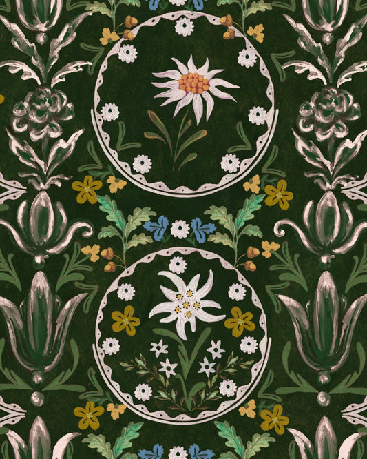 Mind The Gap - EDELWEISS Cypress Green Wallpaper - WP20695