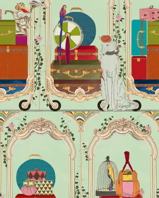 Mind The Gap - FANCY TRIP Turquoise Wallpaper - WP20778