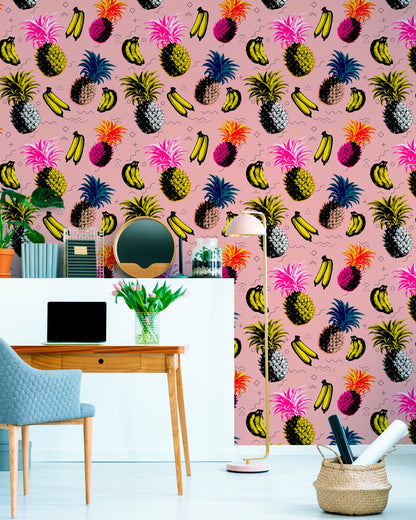 Mind The Gap - FLYING OBJECTS Pink Wallpaper - WP20376