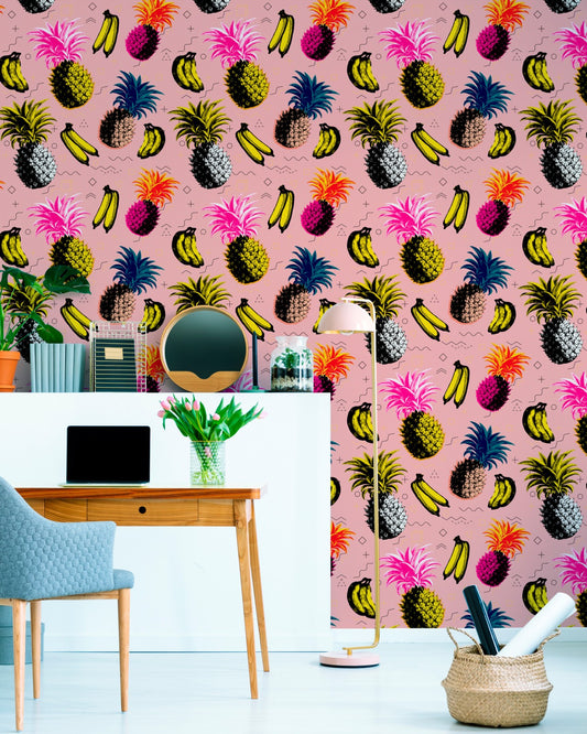 Mind The Gap - FLYING OBJECTS Pink Wallpaper - WP20376