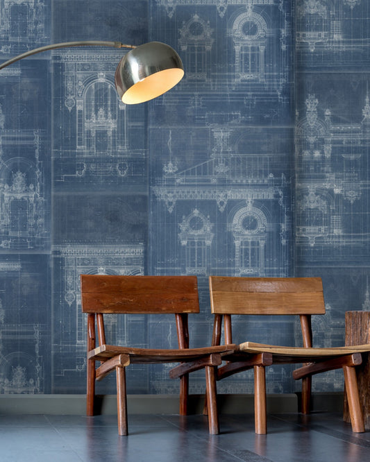 Mind The Gap - GARNIER Blue Wallpaper - WP20216