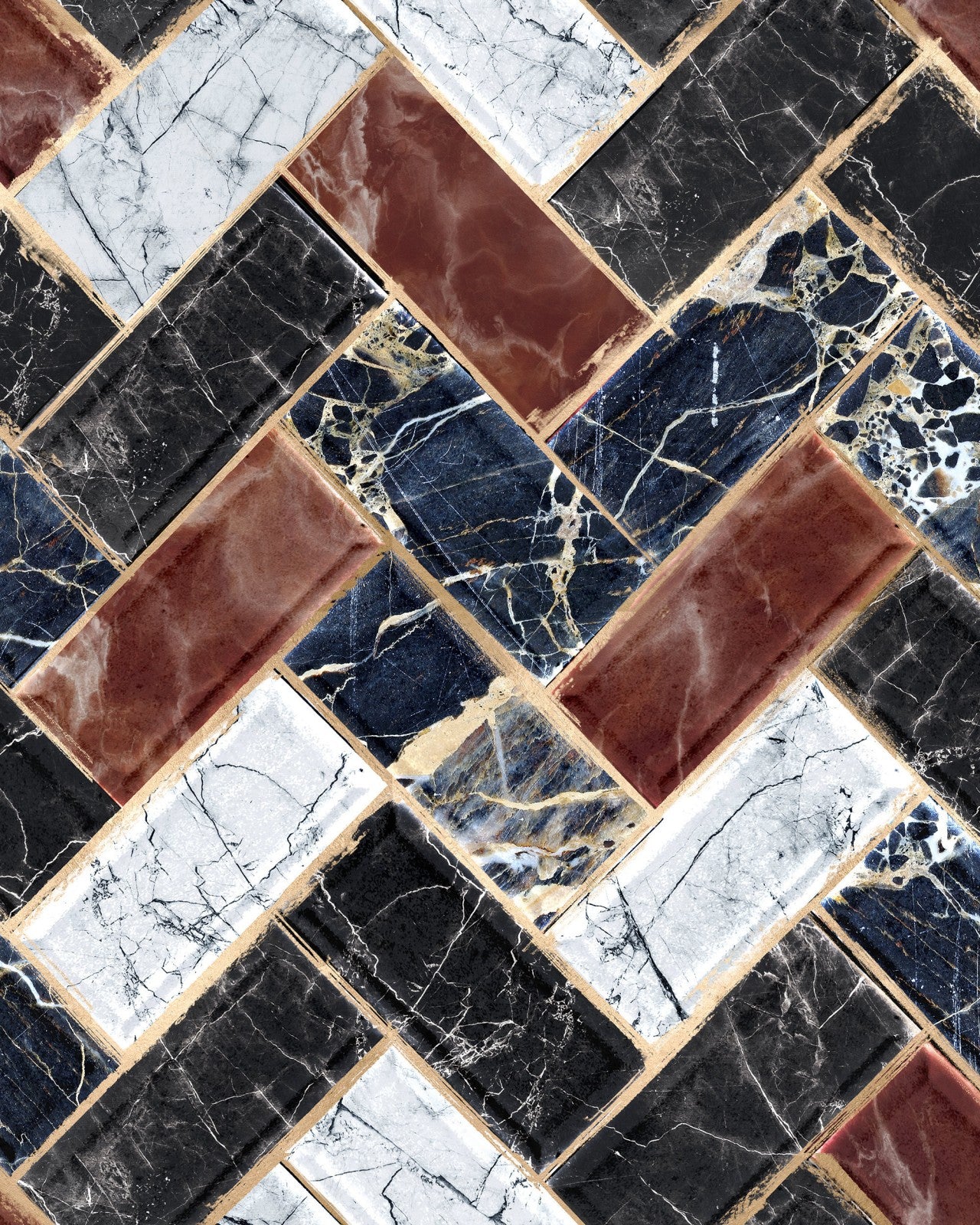 mind the gap - herringbone wallpaper - wp20349