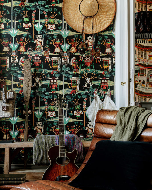 Mind The Gap - HOPI SPIRIT Anthracite Wallpaper - WP20649