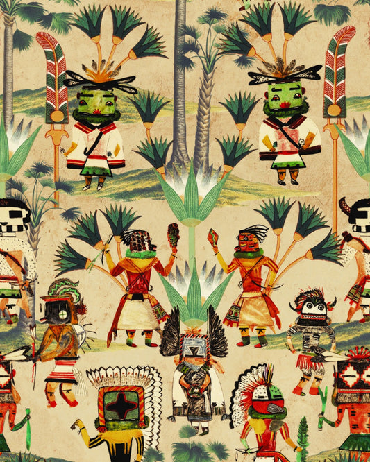 Mind The Gap - HOPI SPIRIT Taupe Wallpaper - WP20648