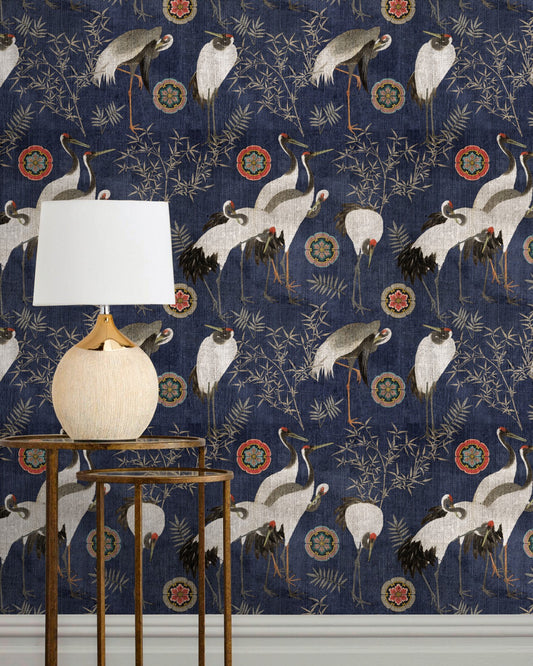 Mind The Gap - TSURU INDIGO Wallpaper - WP20392