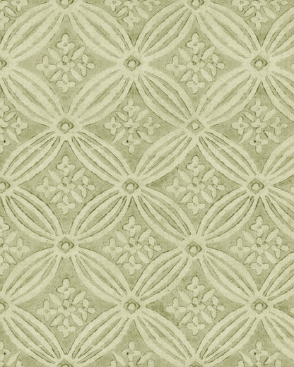 Mind The Gap - KALAMKARI Jade Wallpaper - WP30115
