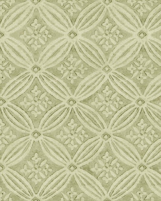 Mind The Gap - KALAMKARI Jade Wallpaper - WP30115