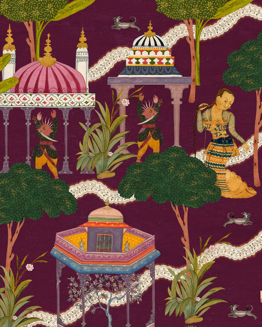 Mind The Gap - MAGHREB Mauve Wallpaper - WP20762