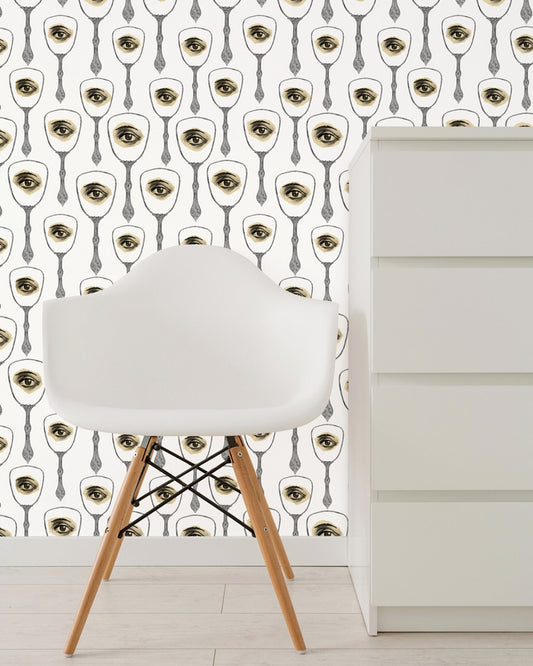Mind The Gap - MIRROR'S EYE Neutral Premium Wallpaper - WP20082