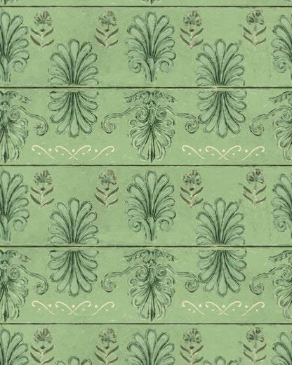 Mind The Gap - MYKONOS VILLA MOTIF Island Green Wallpaper - WP30040