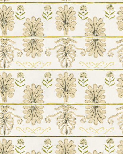 Mind The Gap - MYKONOS VILLA MOTIF Taupe Wallpaper - WP30042