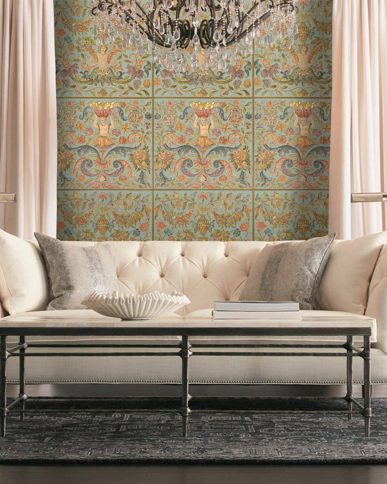 mind the gap - brocade powder wallpaper - wp20371