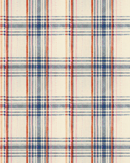 Mind The Gap - SEAPORT PLAID Cream Wallpaper - WP30068