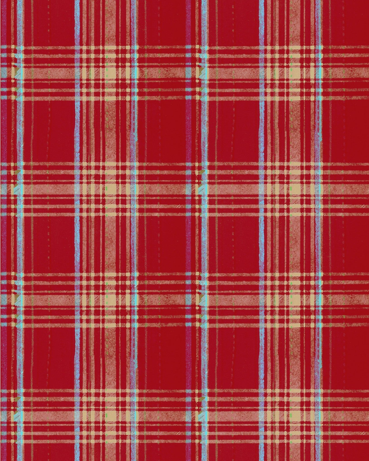 mind the gap - seaport plaid red wallpaper - wp30066