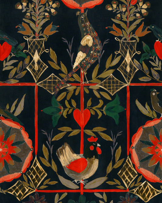 Mind The Gap - THE BIRD HOUSE Black Wallpaper - WP20677