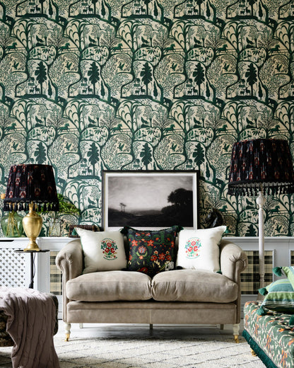 Mind The Gap - THE ENCHANTED WOODLAND Green Wallpaper - WP20549
