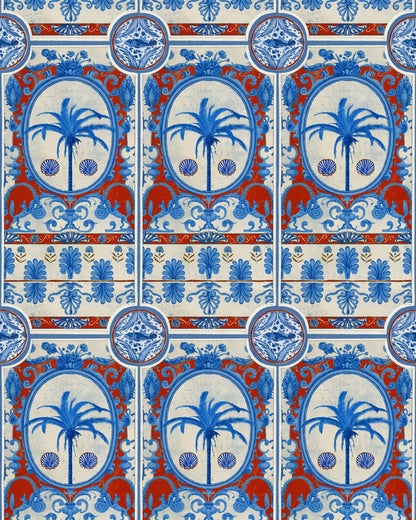 Mind The Gap - THE VILLA Mural Red Wallpaper - WP20576