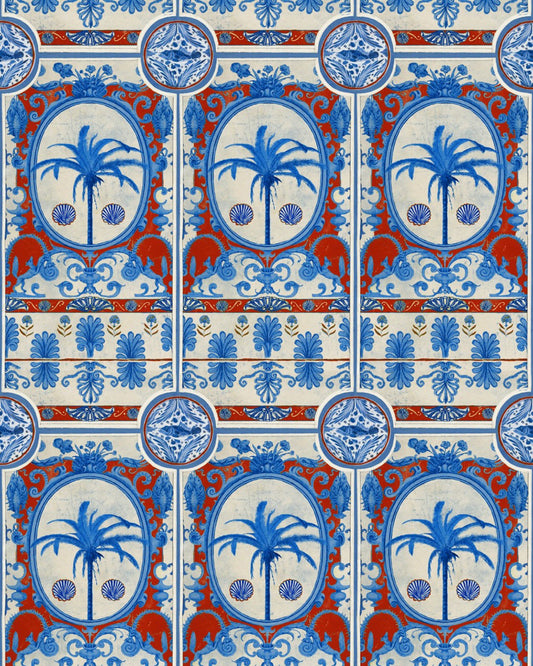 Mind The Gap - THE VILLA Mural Red Wallpaper - WP20576