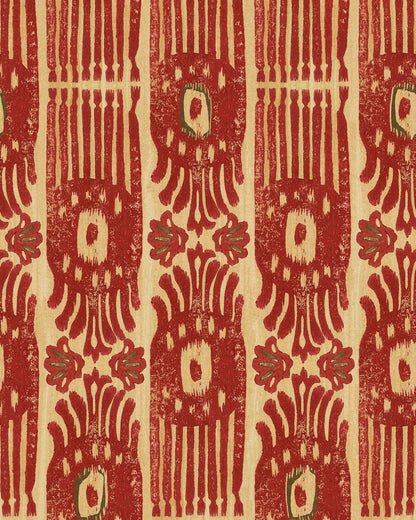 Mind The Gap - TRIBAL IKAT Lava Red Wallpaper - WP30114