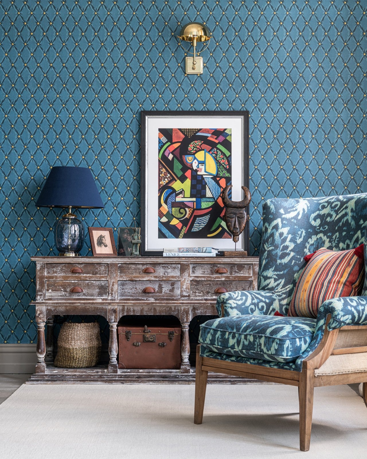 mind the gap - tufted panel mandarin wallpaper - wp30172